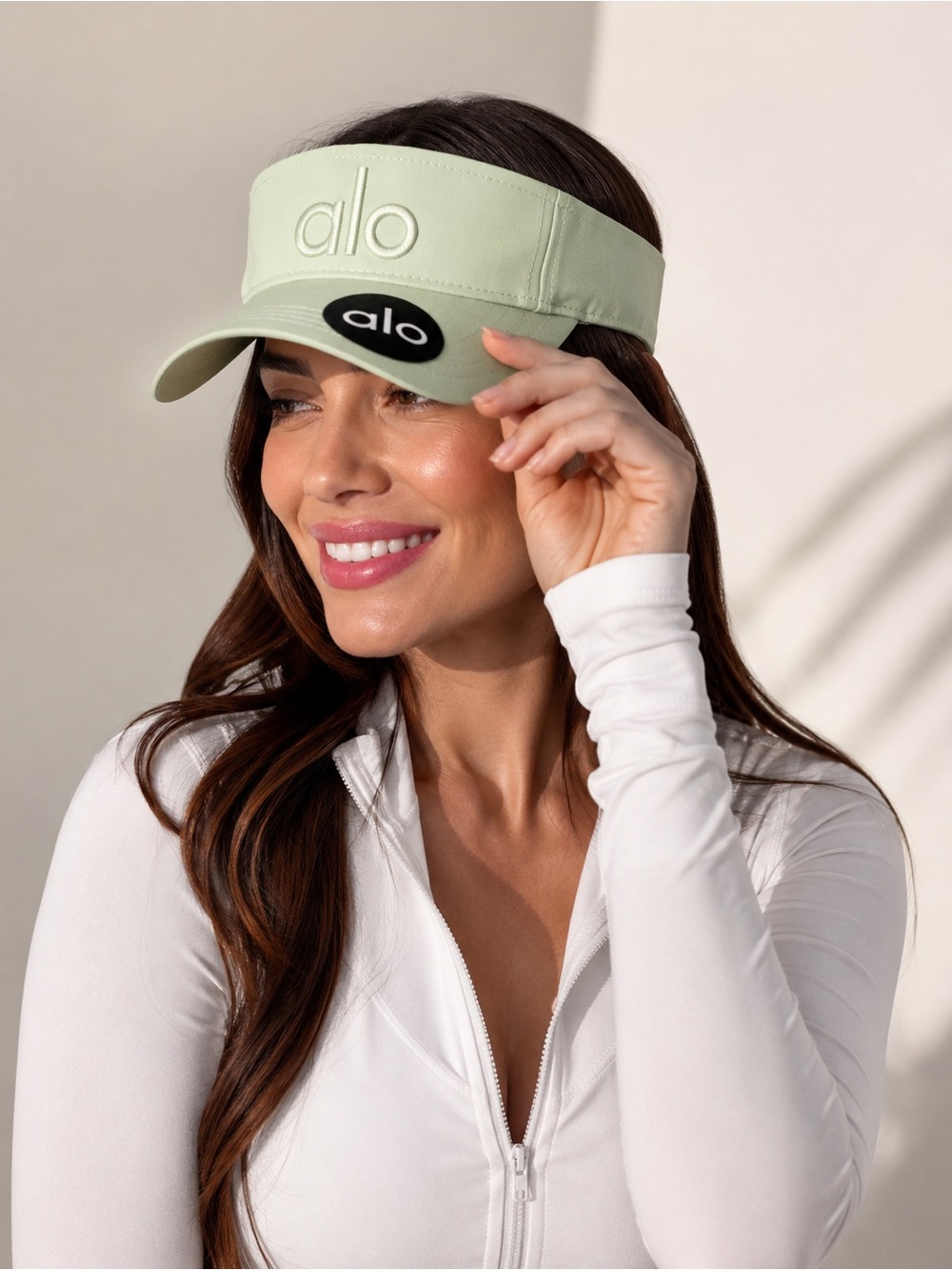 Light Sage Visor with Embossed Logo